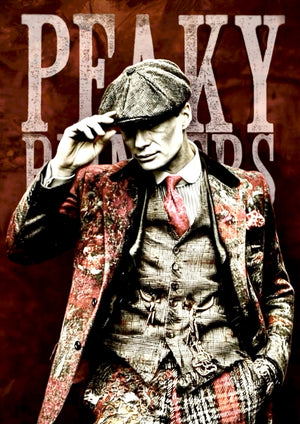 Vintage Peaky Blinders movie theatre artwork printed on MDF wall poster