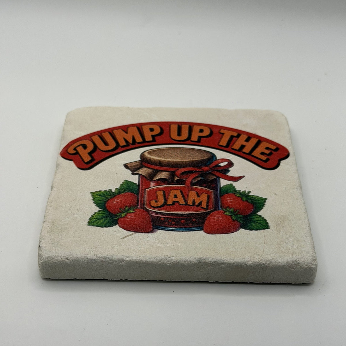 Pearl Jam Natural Travertine Stone Coaster artwork