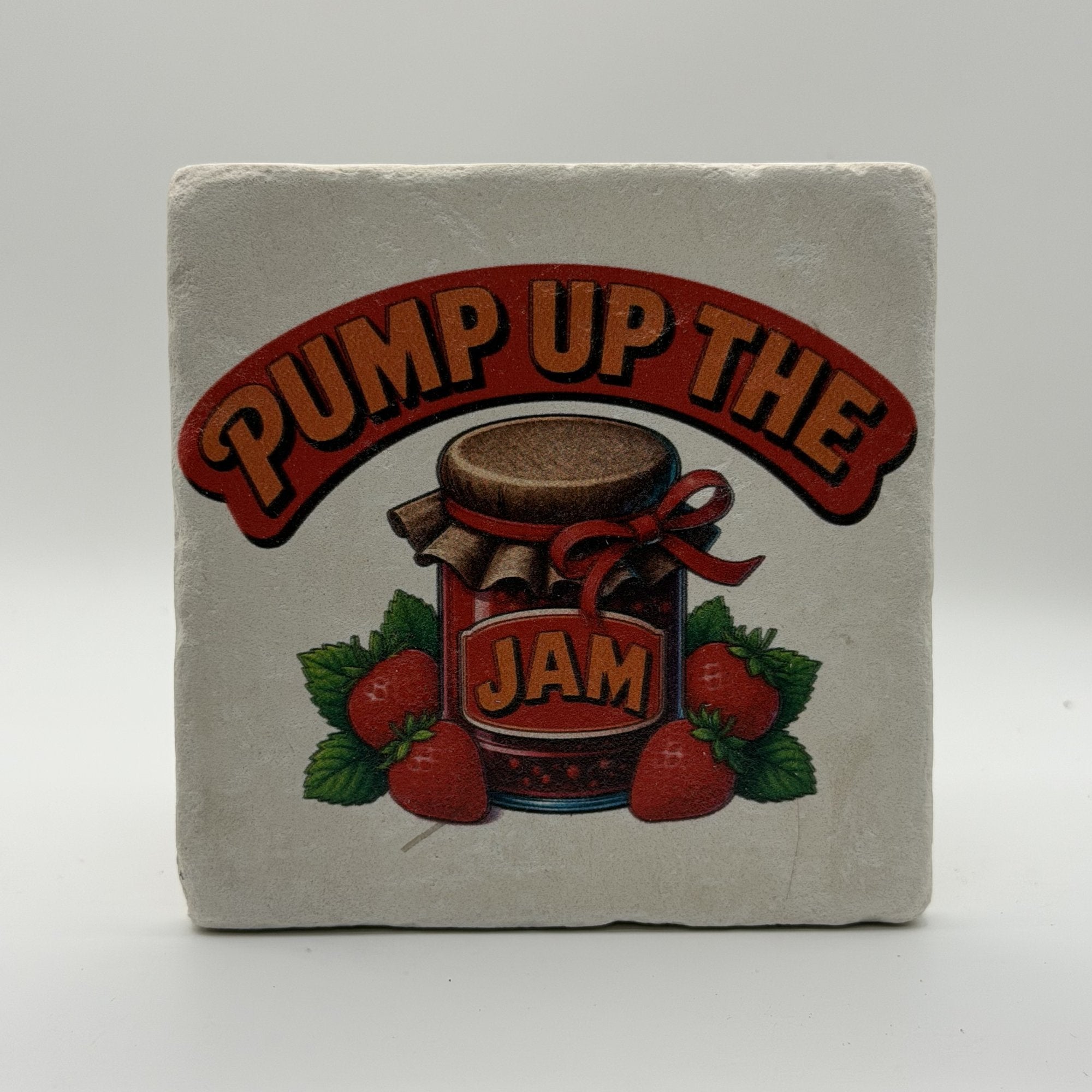 Pearl Jam Natural Travertine Stone Coaster artwork