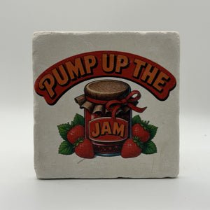 Pearl Jam Natural Travertine Stone Coaster artwork