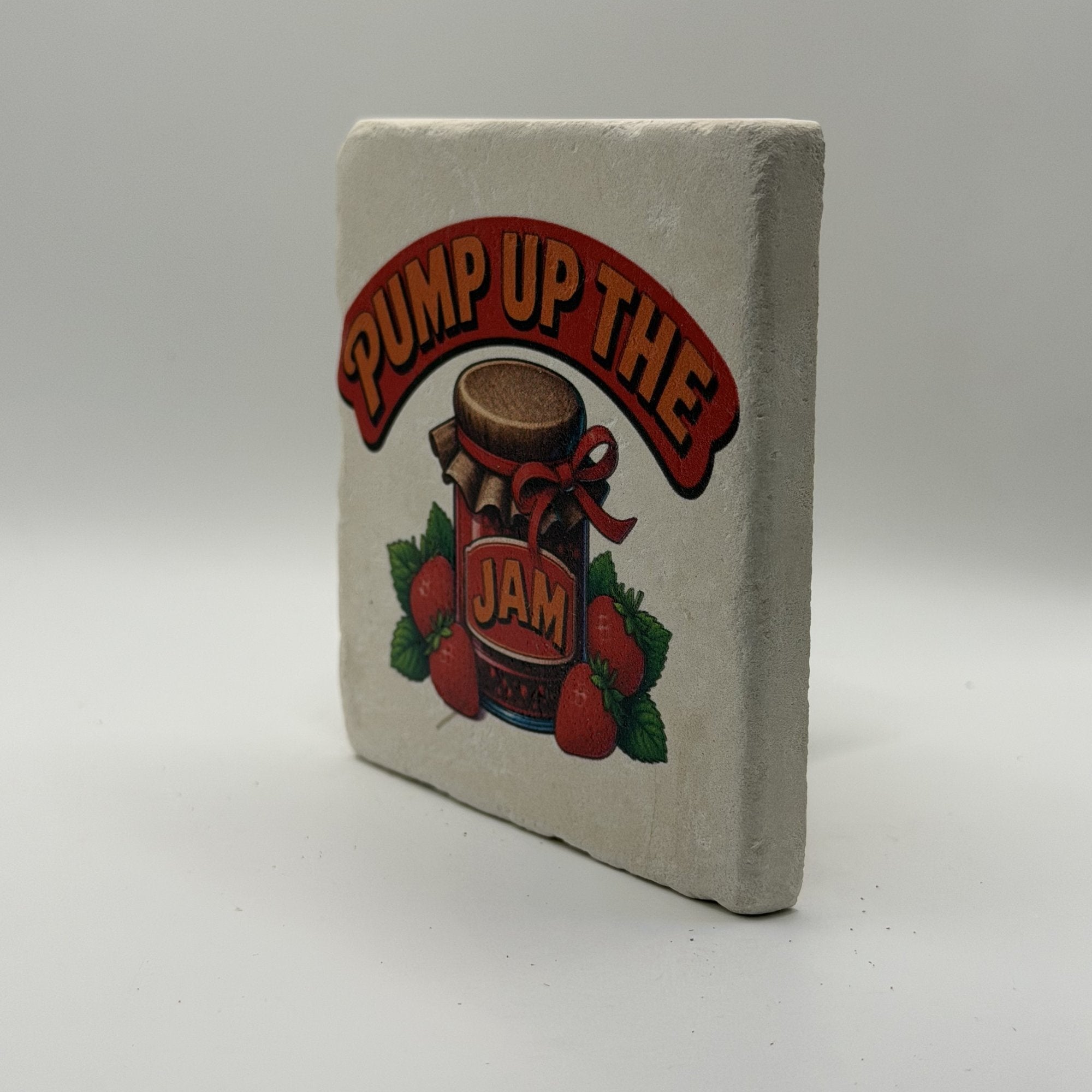 Pearl Jam Natural Travertine Stone Coaster artwork