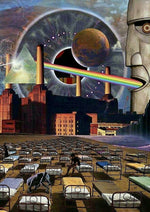 Animals Power Station artwork by Pink Floyd printed on MDF wall poster