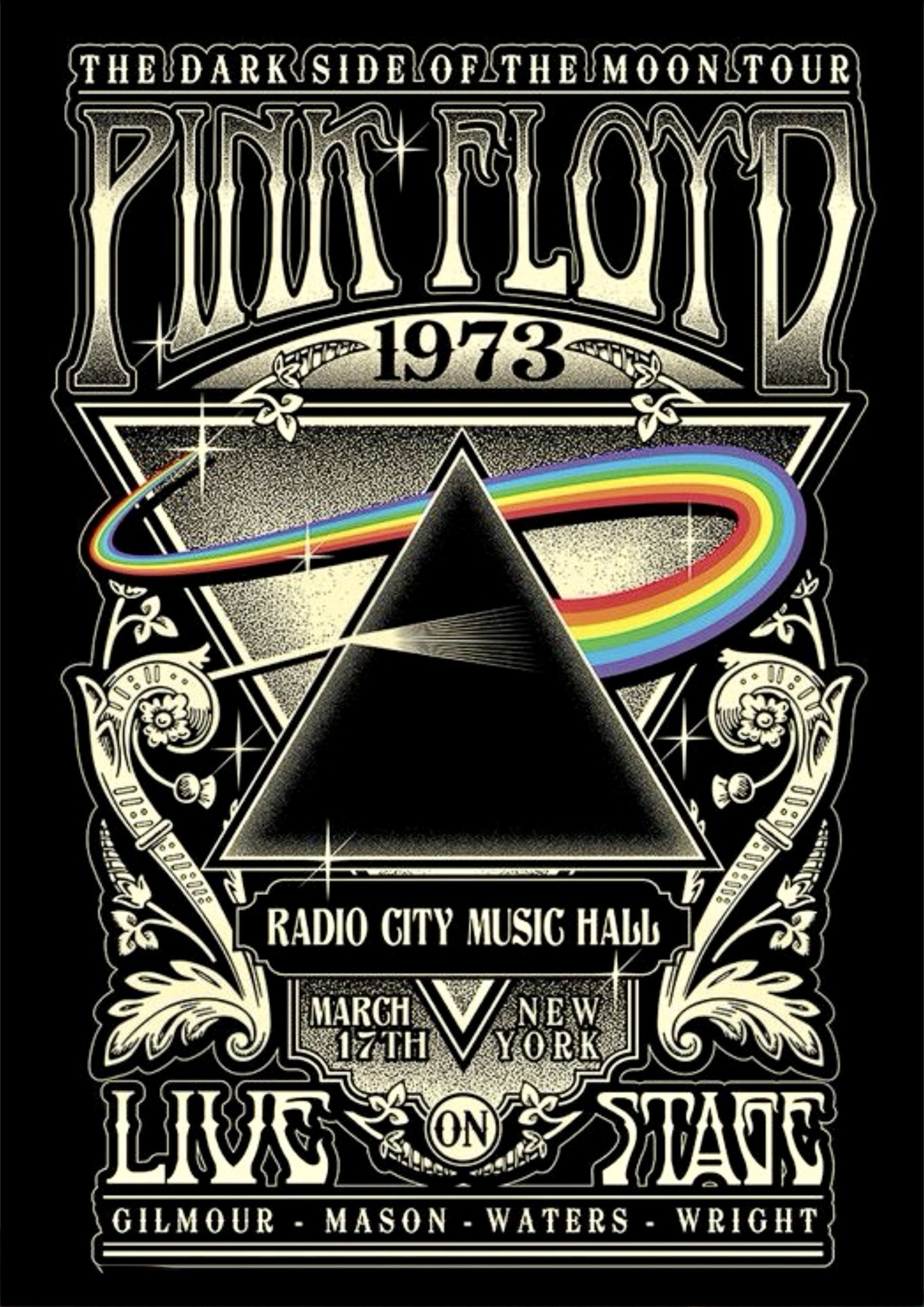 Pink Floyd Dark Side of the Moon artwork printed on MDF wall poster