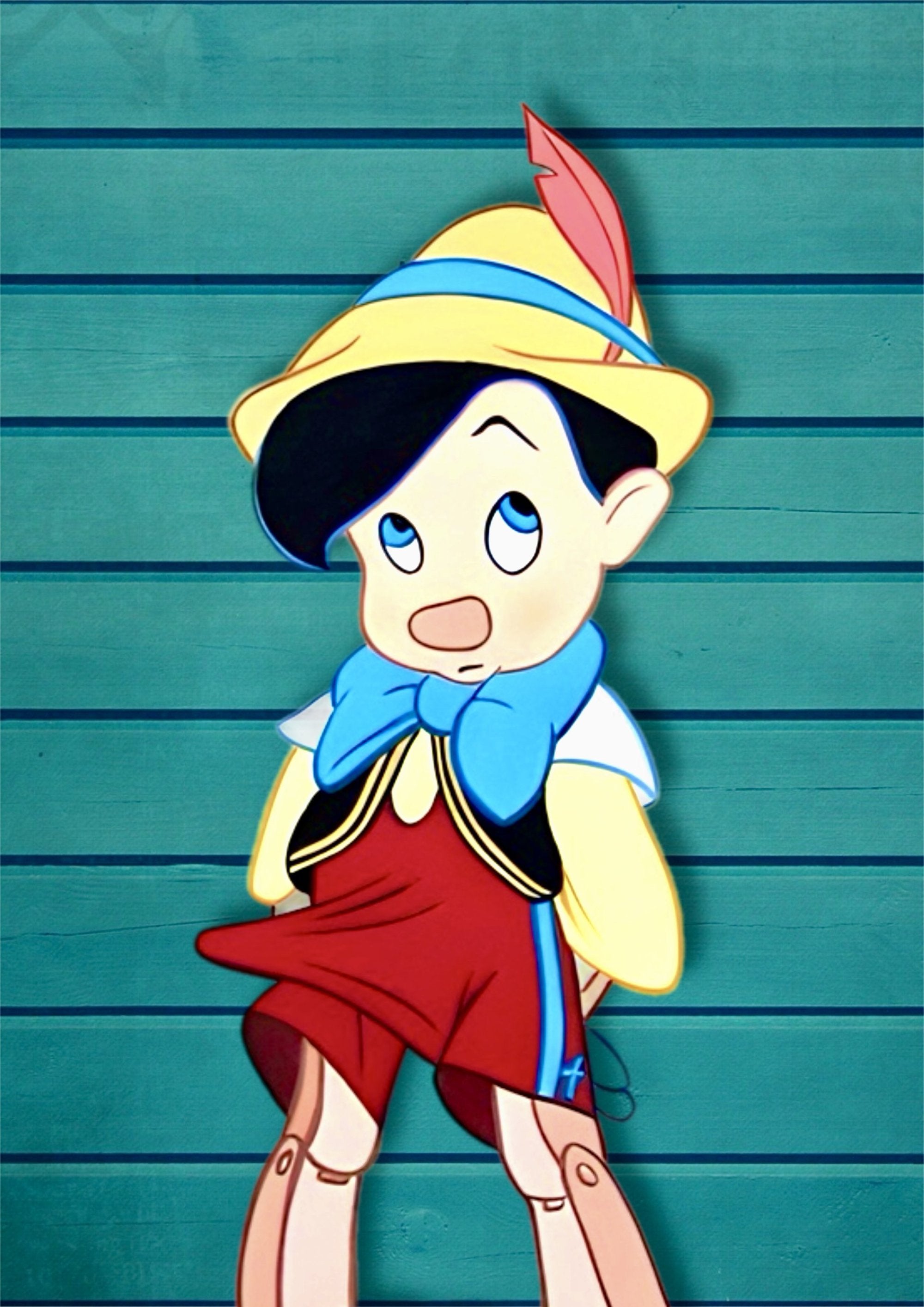 Pinocchio cartoon artwork printed on MDF wall poster