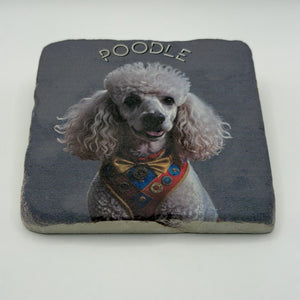Cute Poodle Stone Coaster