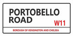 Portobello Road London market design displayed as a decorative wall sign