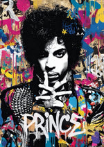Purple Reign artwork printed on MDF wall poster featuring Prince