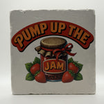 Pump Up The Jam Natural Travertine Stone Hotpad 1