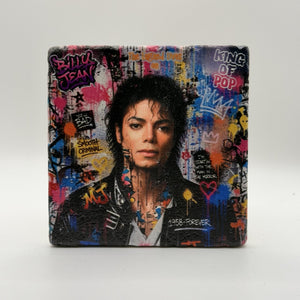 Queen Smoking Natural Travertine Stone Coaster artwork