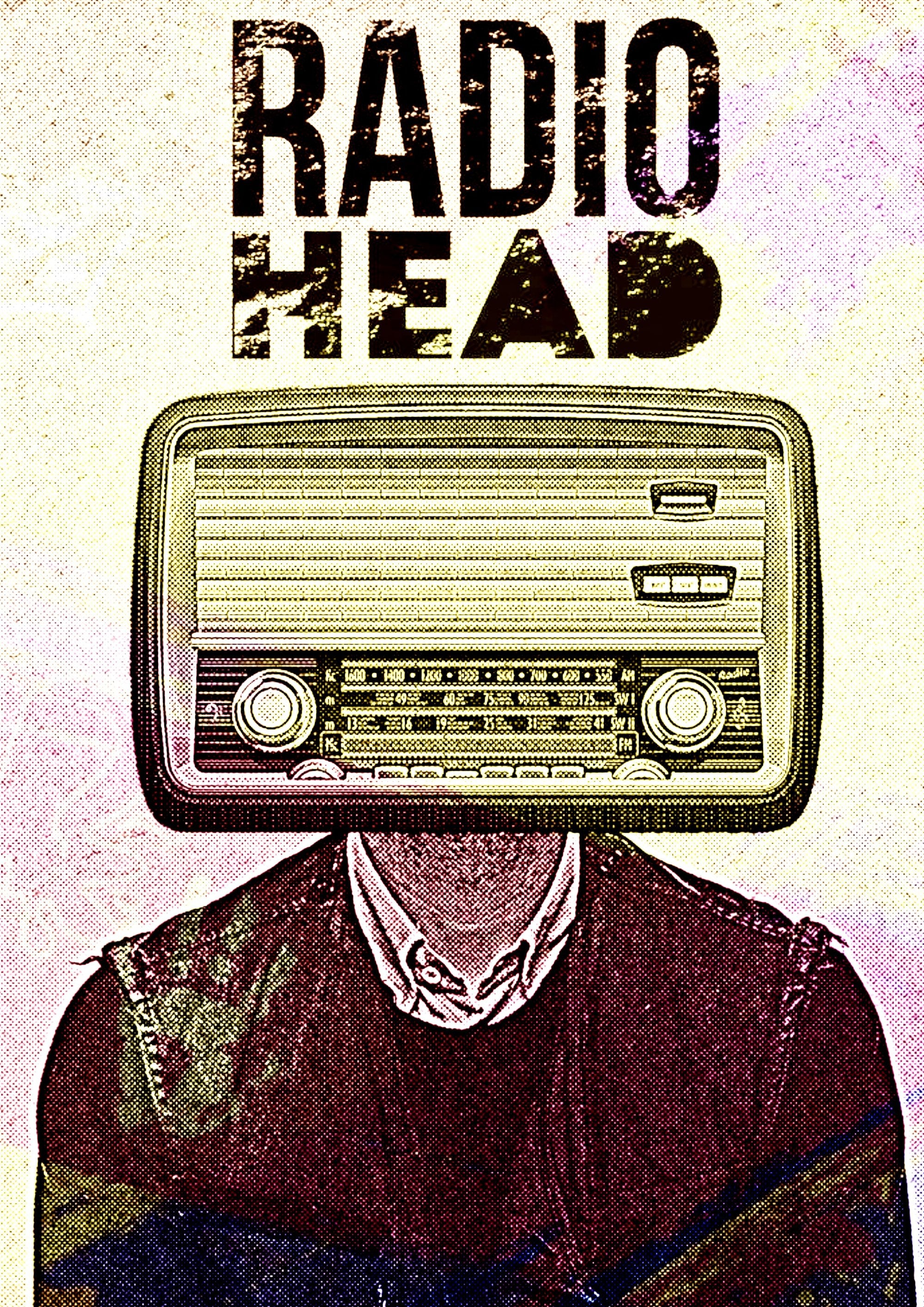 Radiohead Radio Face artwork printed on MDF wall poster