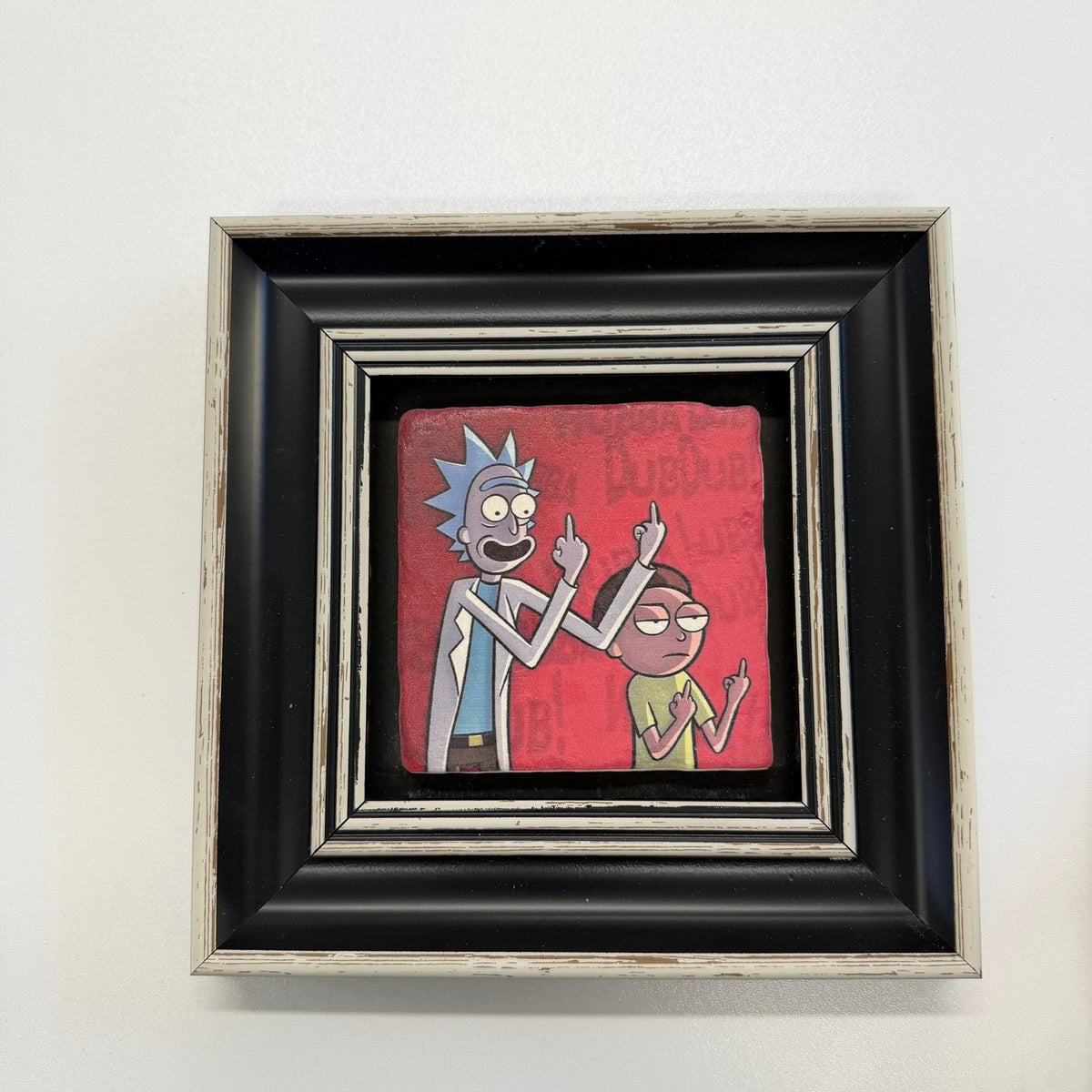 Variant Mapping v4 | rick-and-morty-red-natural-stone-coaster | with Black Frame | sha256:7cbcdbab46e8