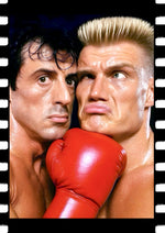 Rocky vs Ivan Drago movie theatre artwork printed on MDF wall poster
