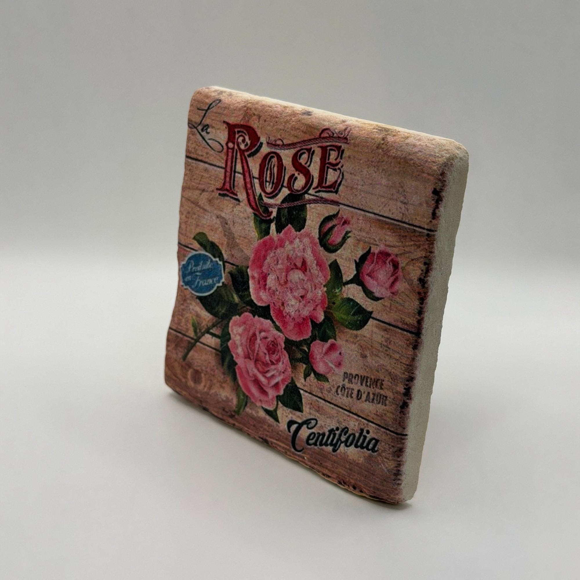 Vintage Rose Botanical Stone Coaster