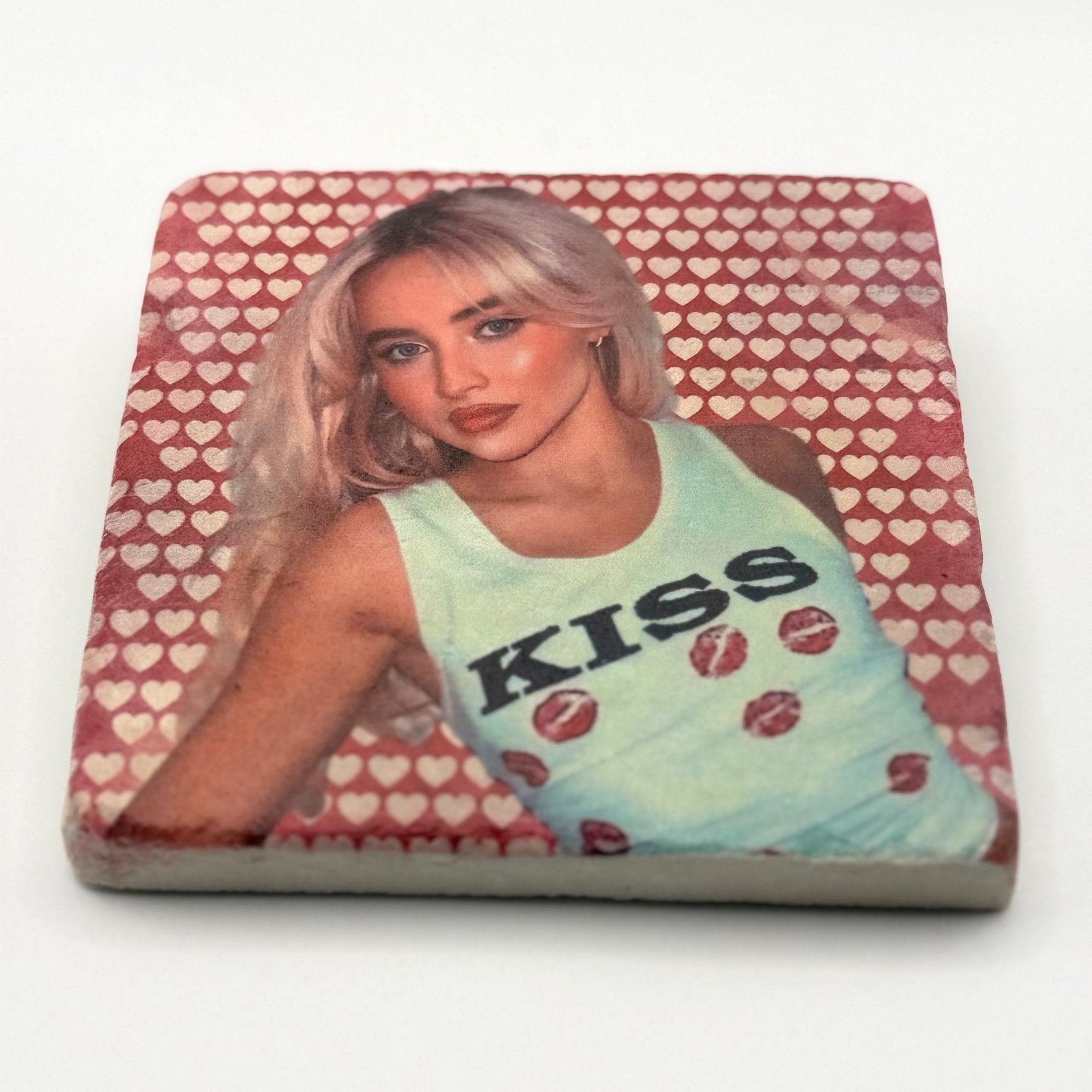 Sabrina Carpenter Kiss Stone Coaster