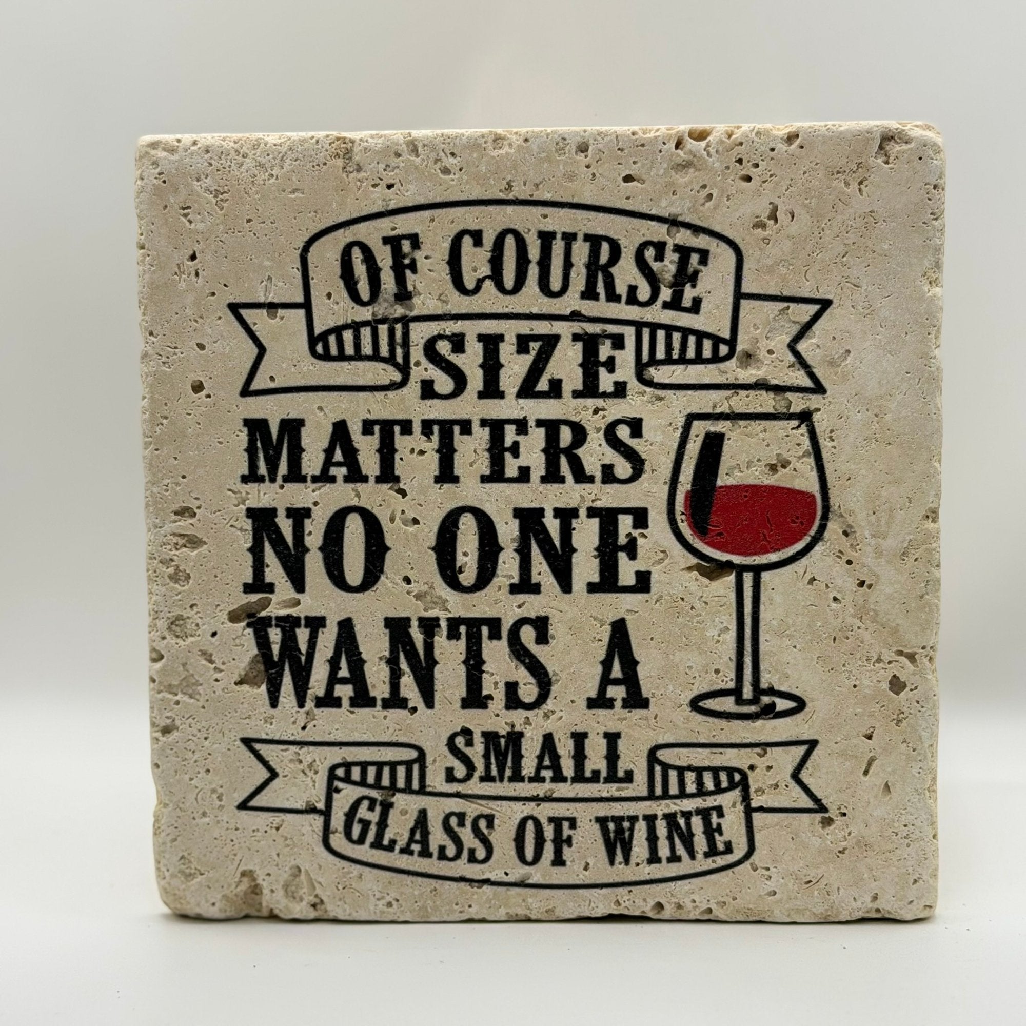 Size Matters No One Wants A Small Natural Travertine Stone Hotpad artwork
