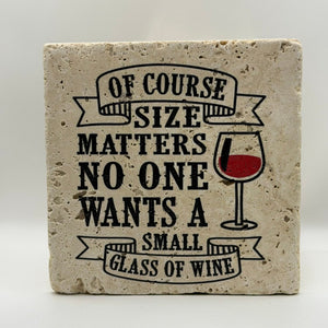 Size Matters No One Wants A Small Natural Travertine Stone Hotpad artwork