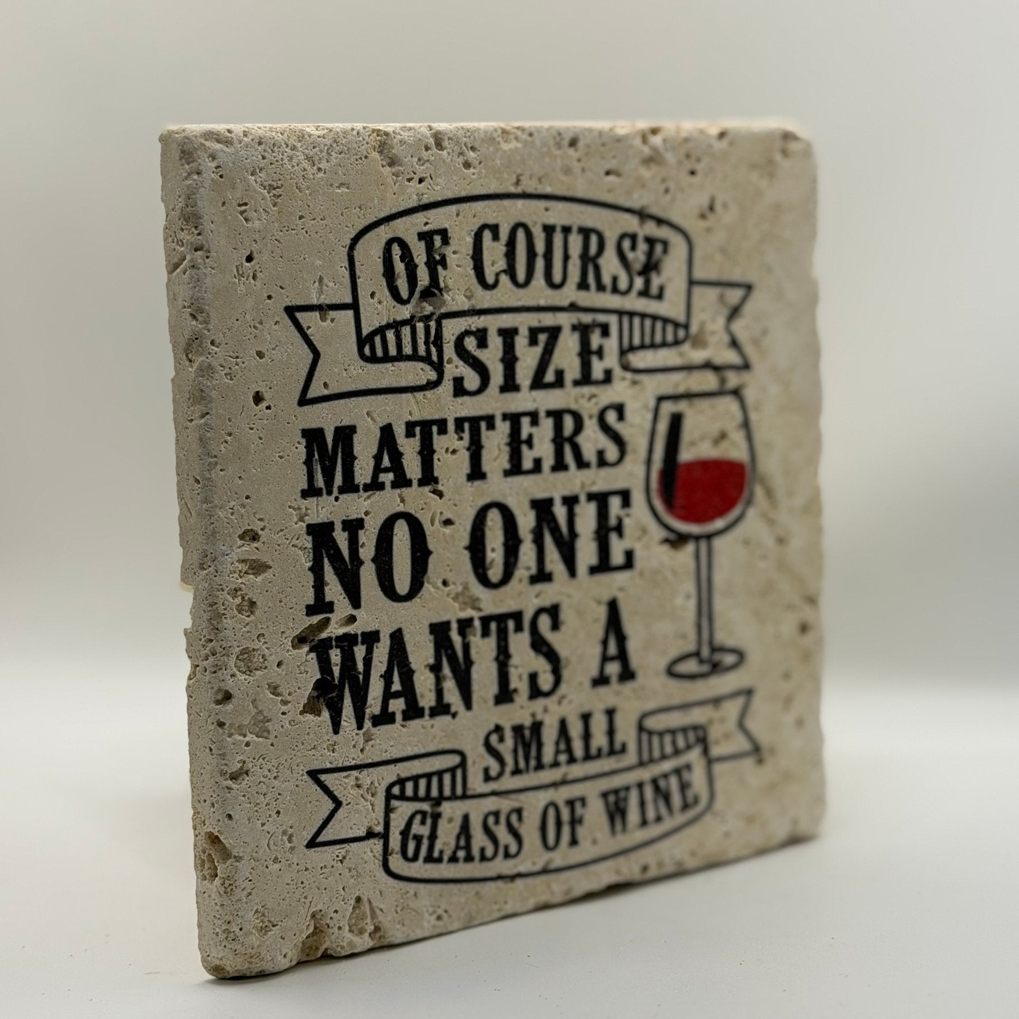 Size Matters No One Wants A Small Natural Travertine Stone Hotpad artwork
