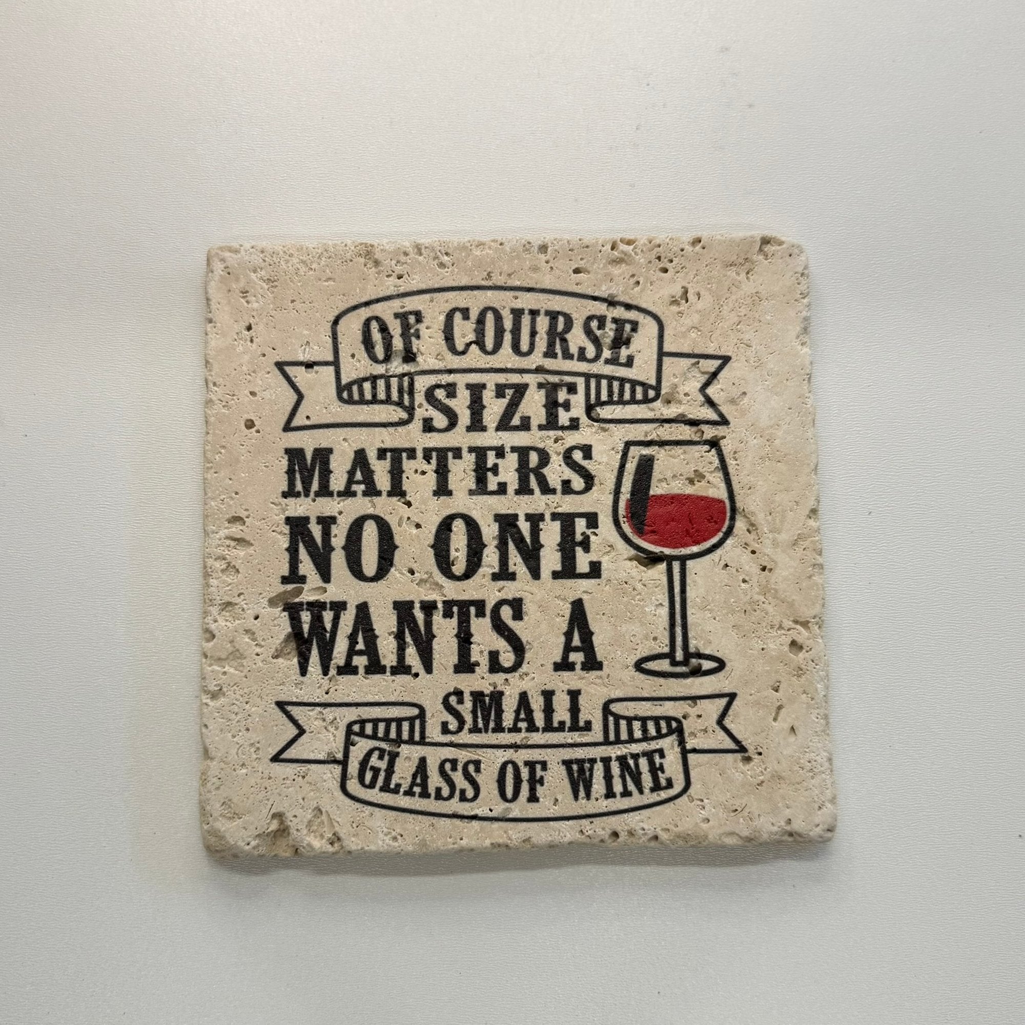 Size Matters No One Wants A Small Natural Travertine Stone Hotpad artwork