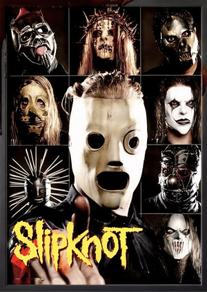 Slipknot collage artwork printed on MDF wall poster