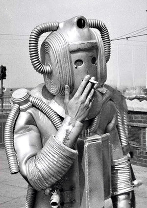 Smoking Cyberman slogan printed on MDF wall poster