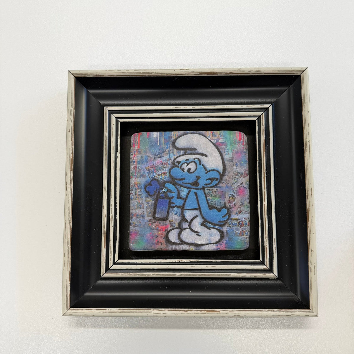 Variant Mapping v4 | smurf-graffiti-natural-stone-coaster | with Black Frame | sha256:bc7be63c4df1