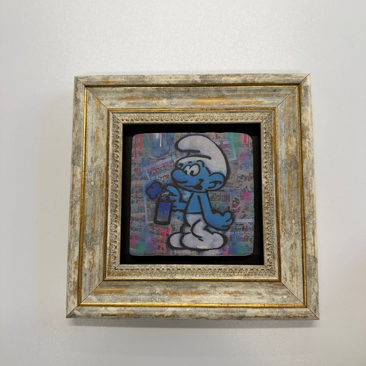 Variant Mapping v4 | smurf-graffiti-natural-stone-coaster | with Gold Frame | sha256:45d3e19fcf0f