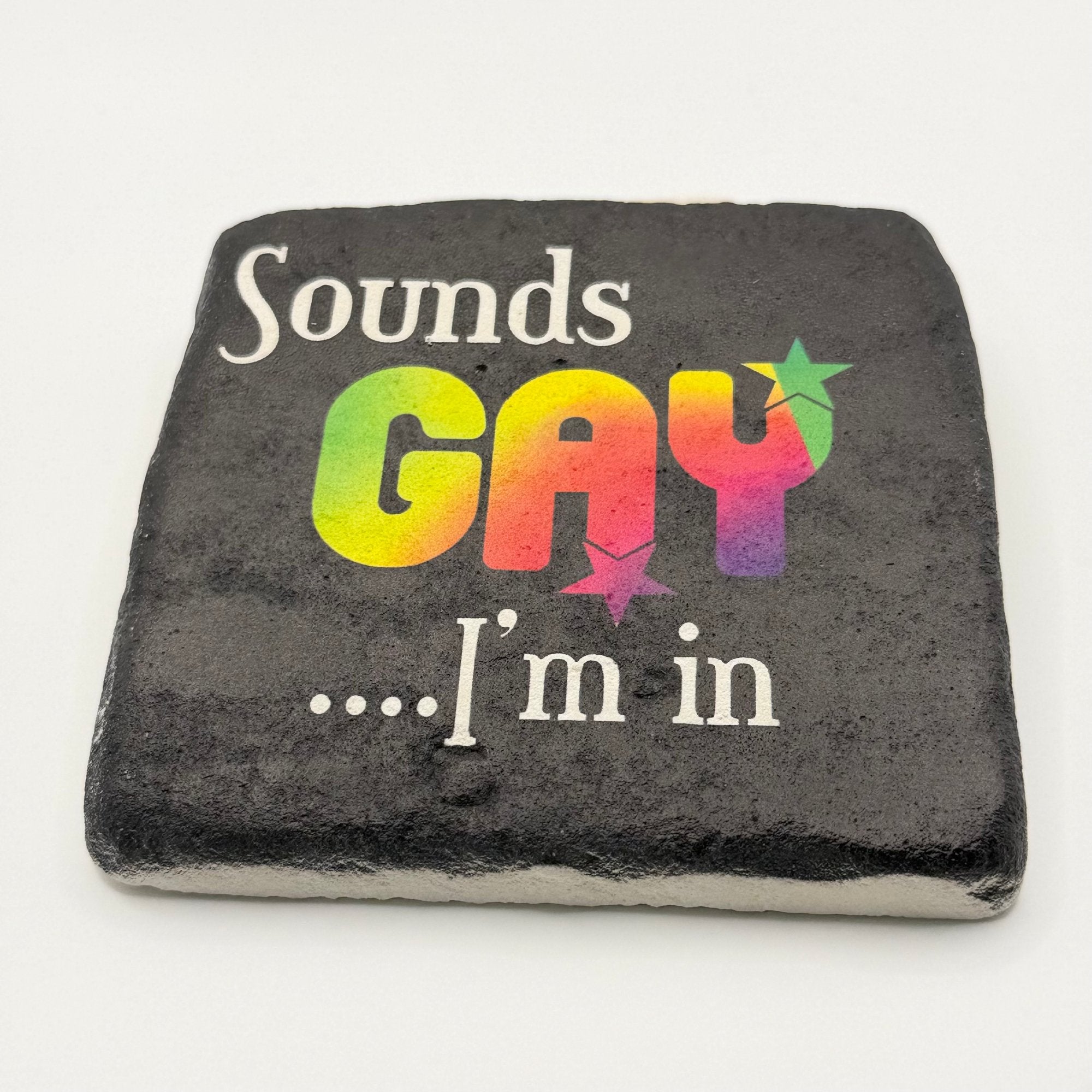 Sounds Gay Im In Stone Coaster