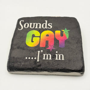 Sounds Gay Im In Stone Coaster