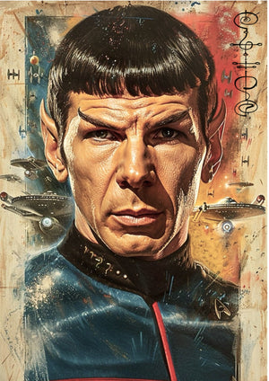 Spock artwork printed on MDF movie theatre poster
