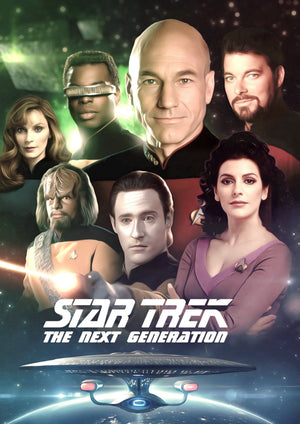 Star Trek: The Next Generation movie theatre artwork printed on MDF wall poster