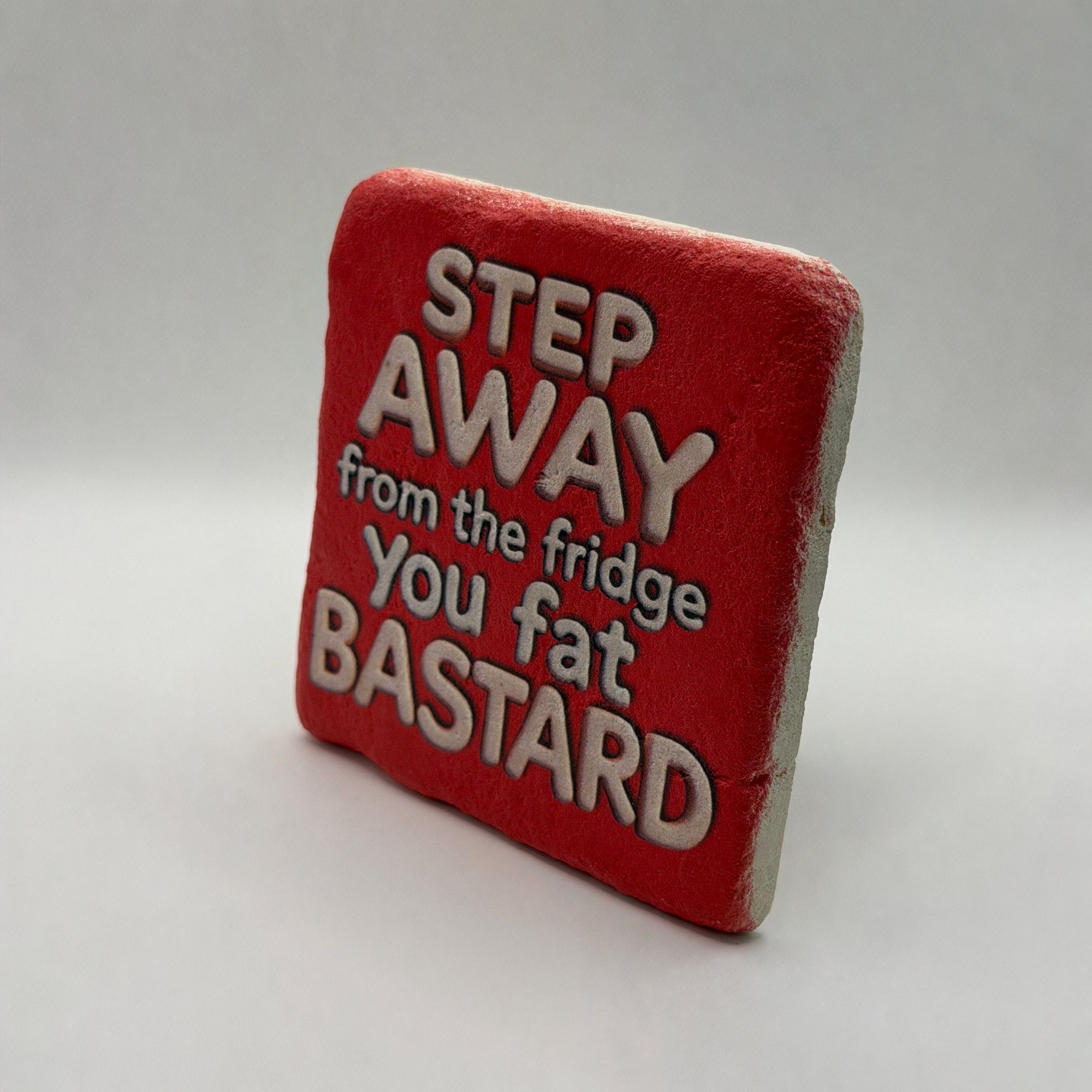 Step Away from the Fridge, You Fat Bastard Stone Coaster