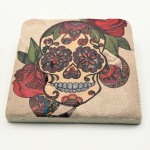 Sugar Skull Stone Coaster