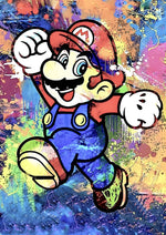 Super Mario Graffiti artwork printed on MDF wall poster