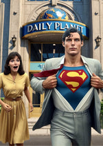 Superman Daily Planet artwork printed on MDF wall poster