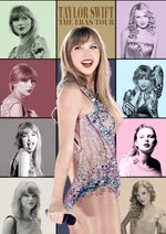 Taylor Swift Eras Collage artwork printed on MDF wall poster