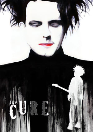 The Cure Portrait artwork printed on MDF wall poster
