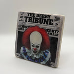 The Derry Truth artwork printed on square travertine stone coaster