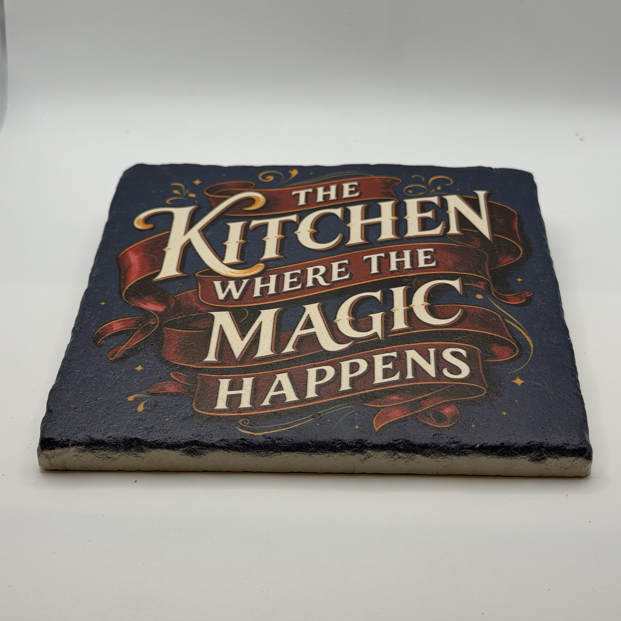 The Kitchen Where The Magic Happens Natural Travertine Stone Hotpad 2