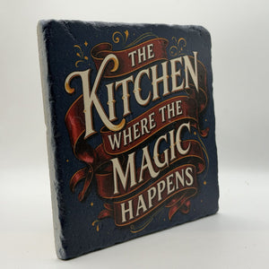 The Kitchen Where The Magic Happens Natural Travertine Stone Hotpad 3