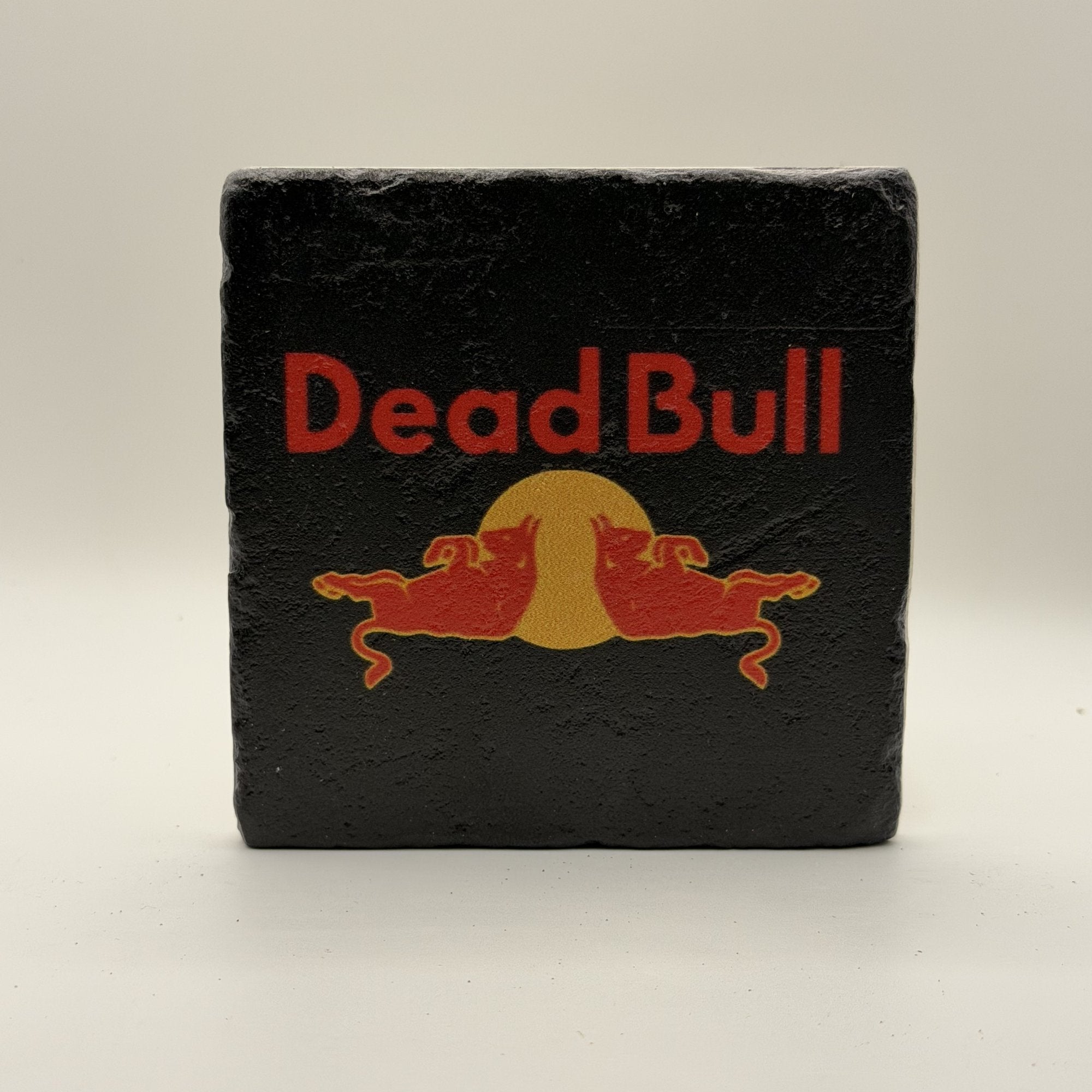 The Smiths Dead Natural Travertine Stone Coaster artwork