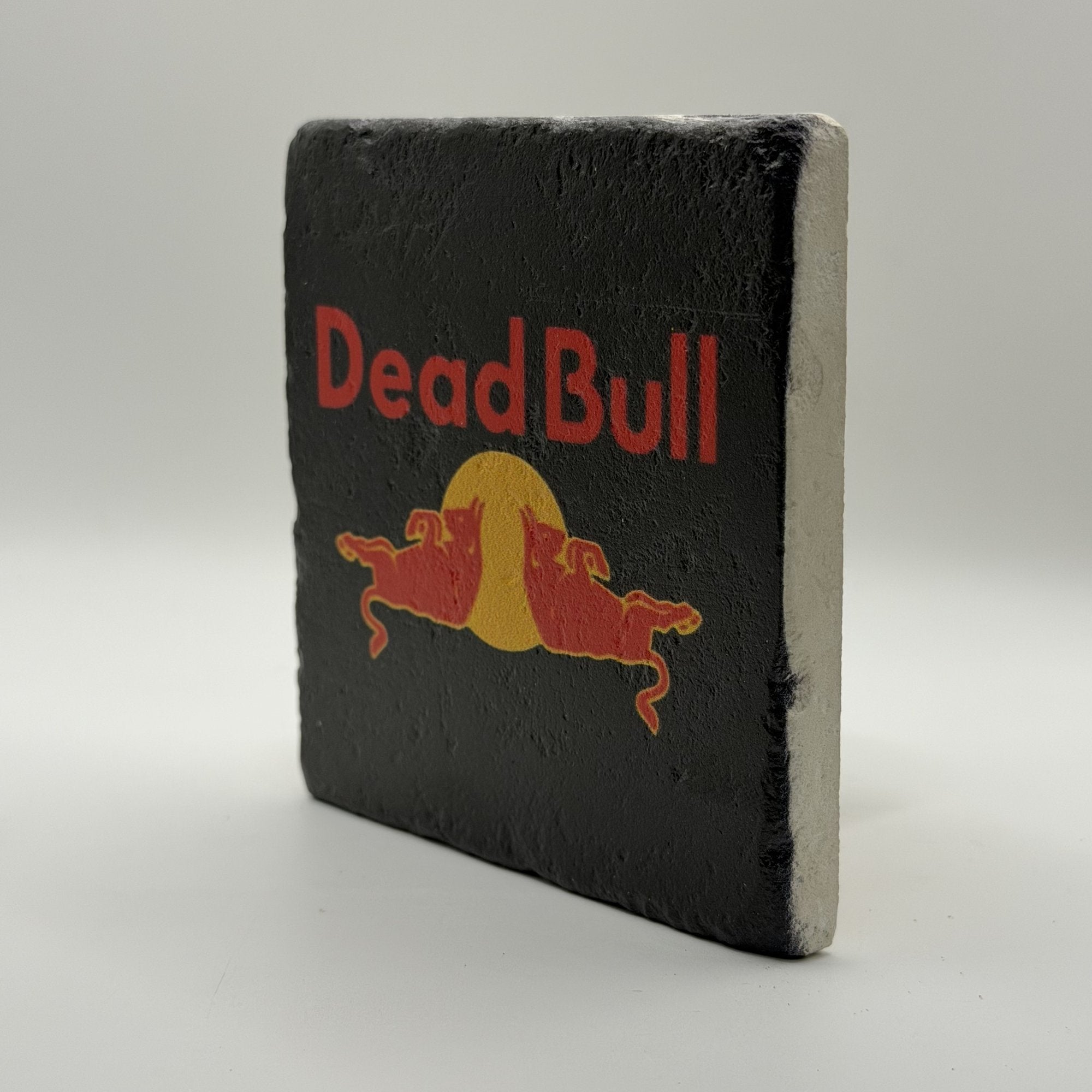 The Smiths Dead Natural Travertine Stone Coaster artwork