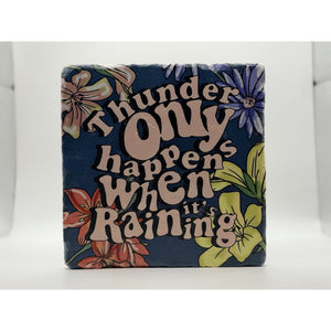 Thunder Only Happens When Its Raining Natural Travertine Stone Hotpad 1