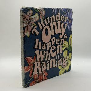 Thunder Only Happens When Its Raining Natural Travertine Stone Hotpad 3