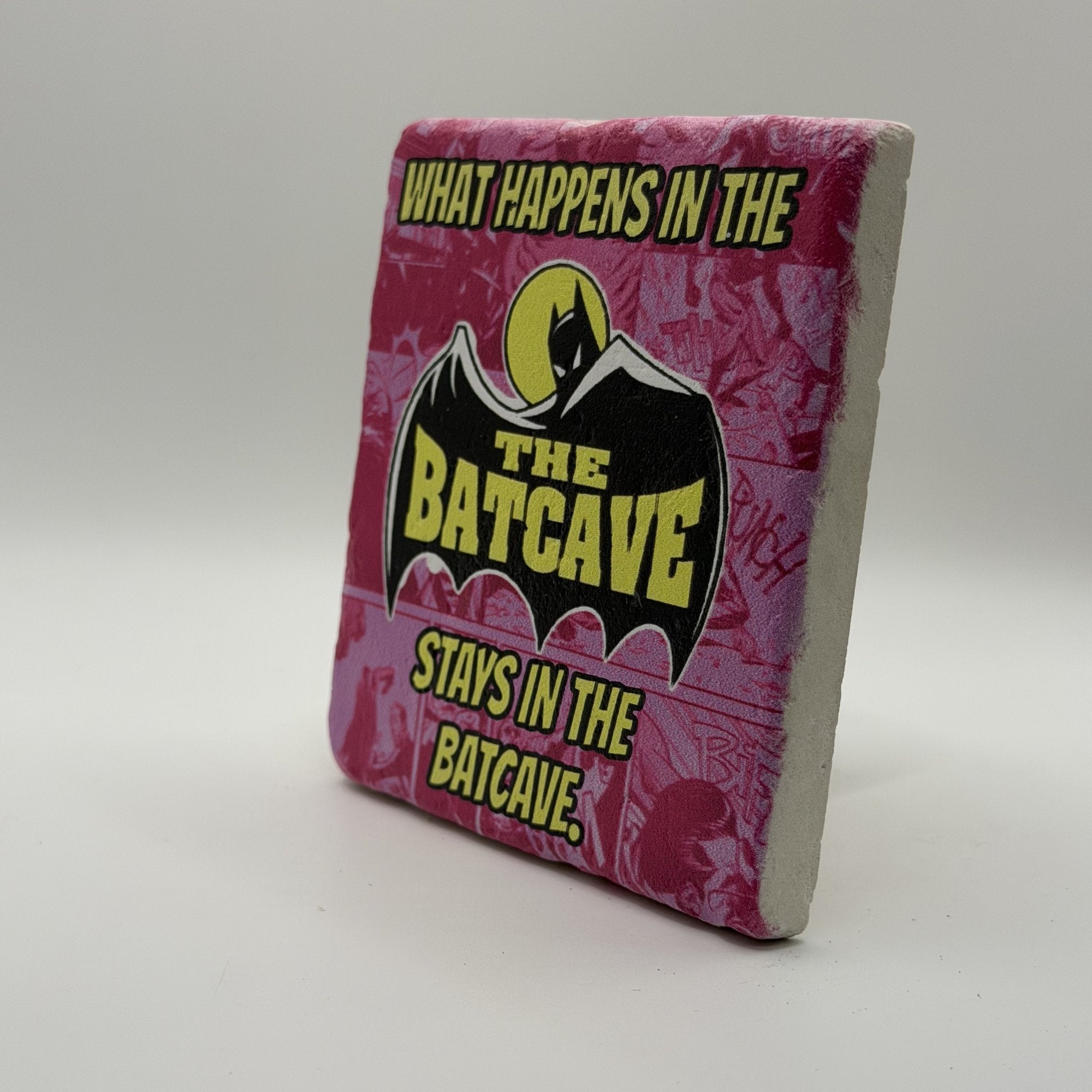 Thunder Only Happens When Its Raining Natural Travertine Stone Coaster artwork