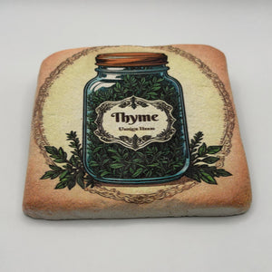 Thyme Stone Coaster - Fresh Kitchen Decor