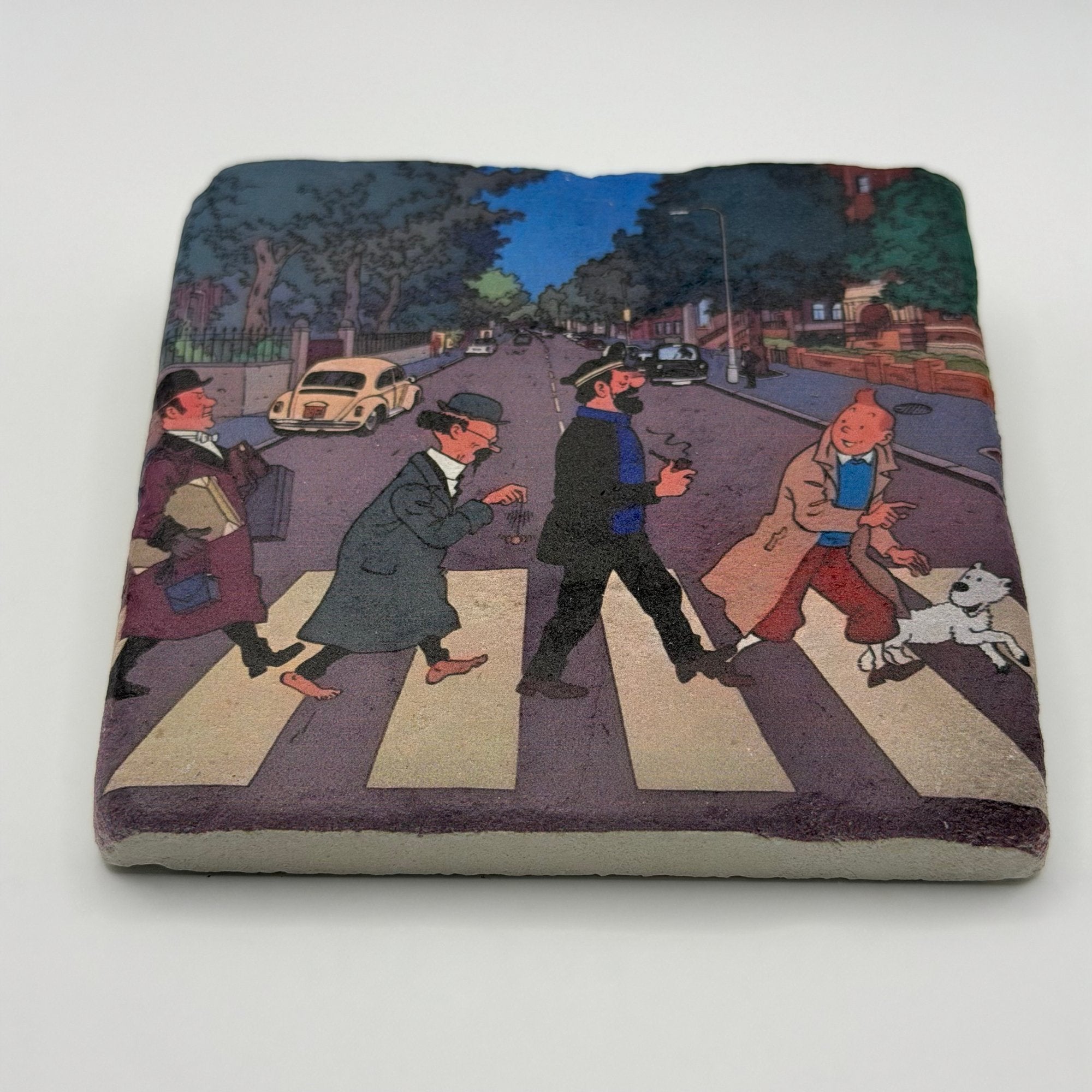 Tintin Abbey Road Stone Coaster