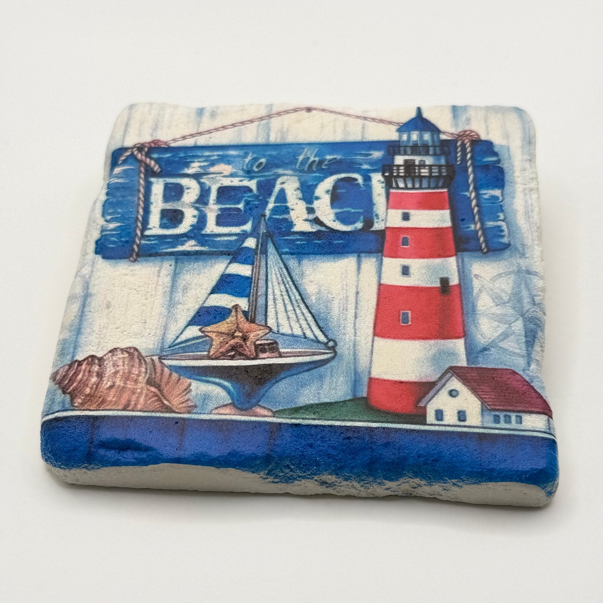 To The Beach Stone Coaster