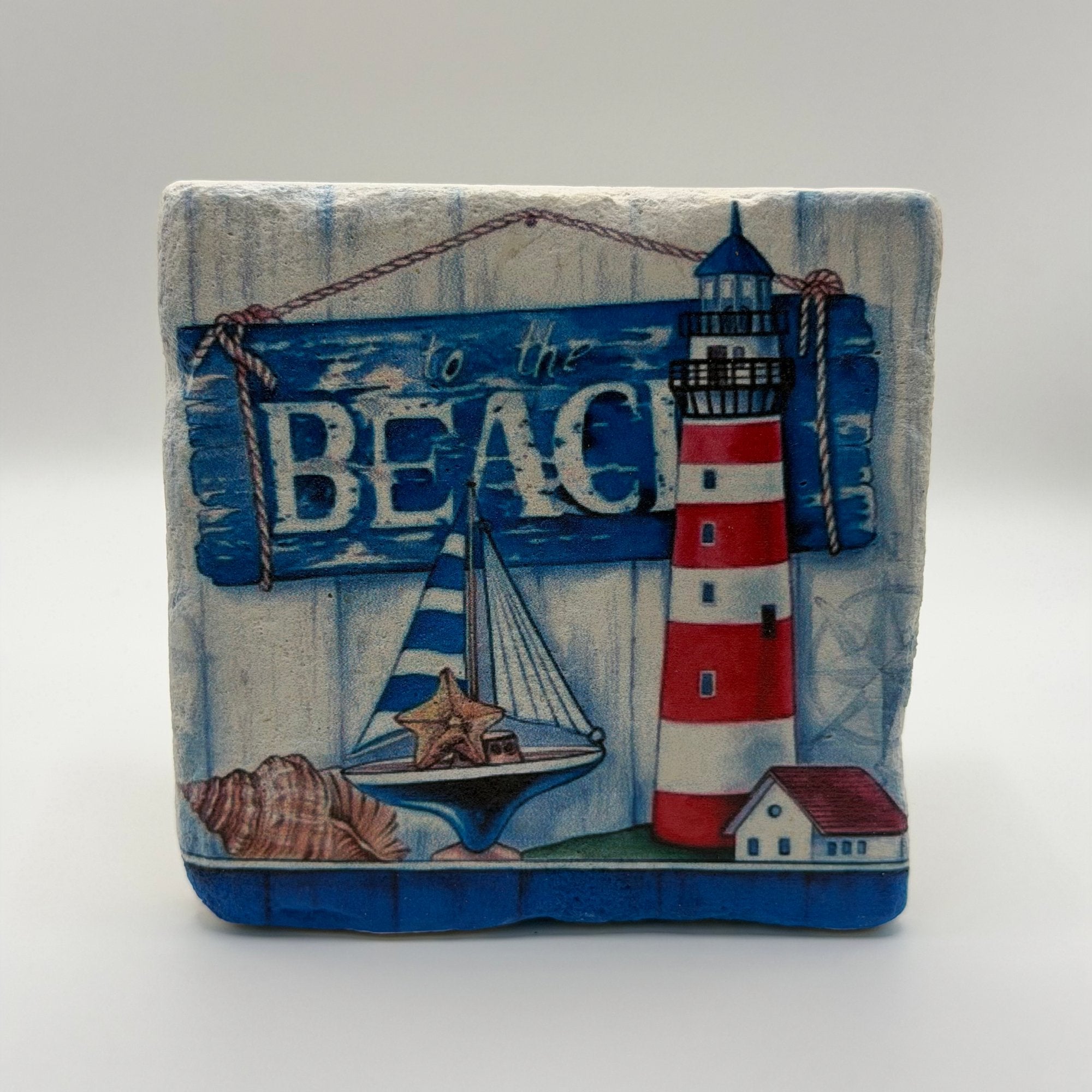 To The Beach Stone Coaster