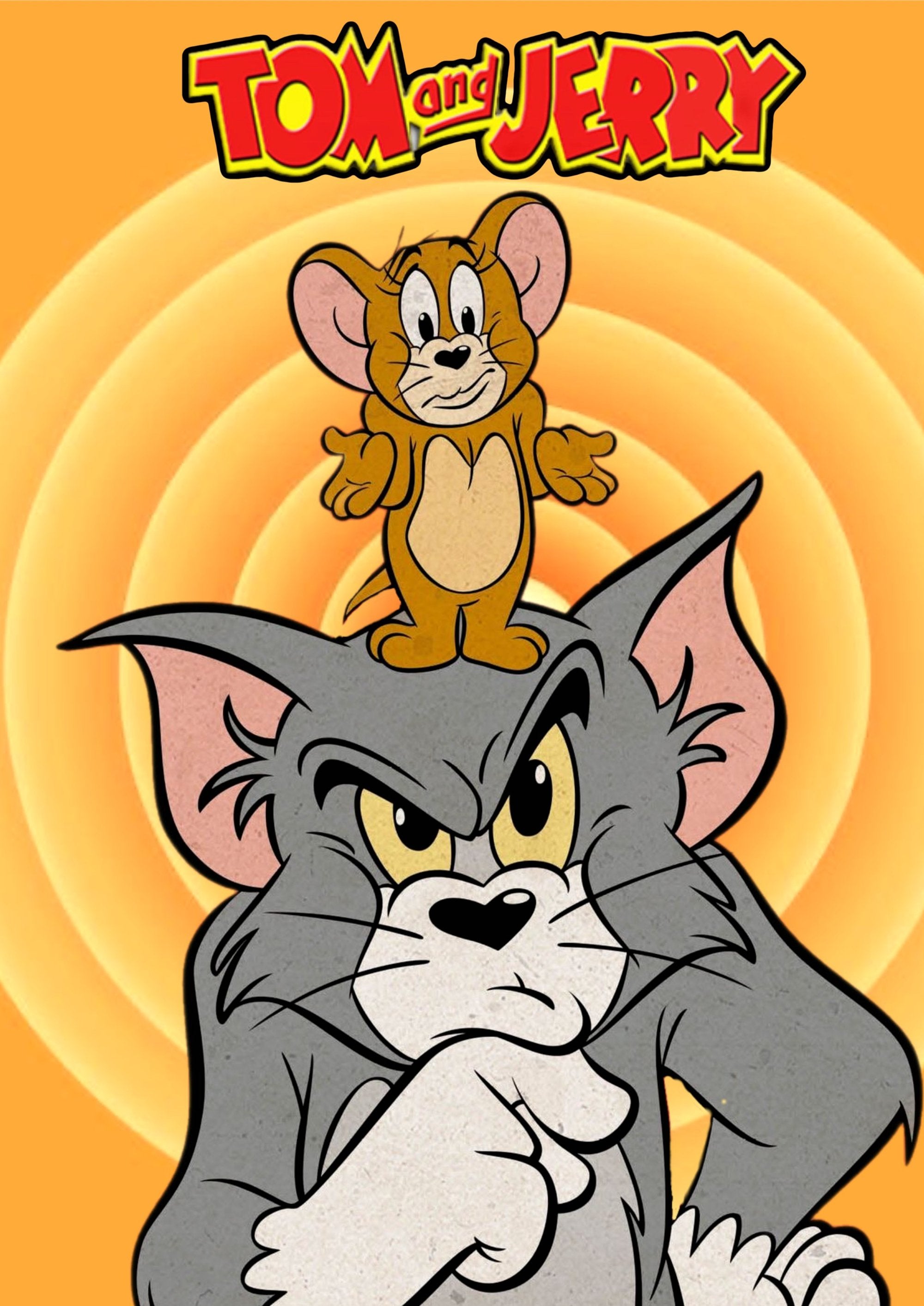 Tom and Jerry classic cartoon artwork printed on MDF wall poster