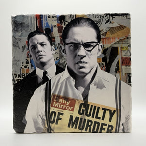 Tom Hardy Reggie And Ronnie Kray Natural Travertine Stone Hotpad 1